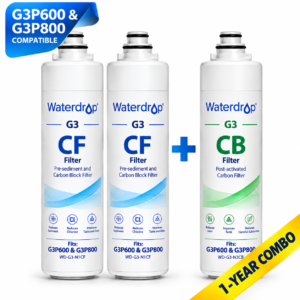 Waterdrop G3P600 & G3P800 1-Year Replacement Filter Combo – 2 CF + 1 CB