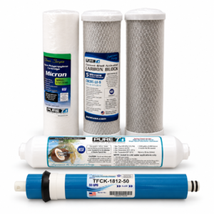 PureT four-filter replacement set with a 50 GPD reverse osmosis membrane